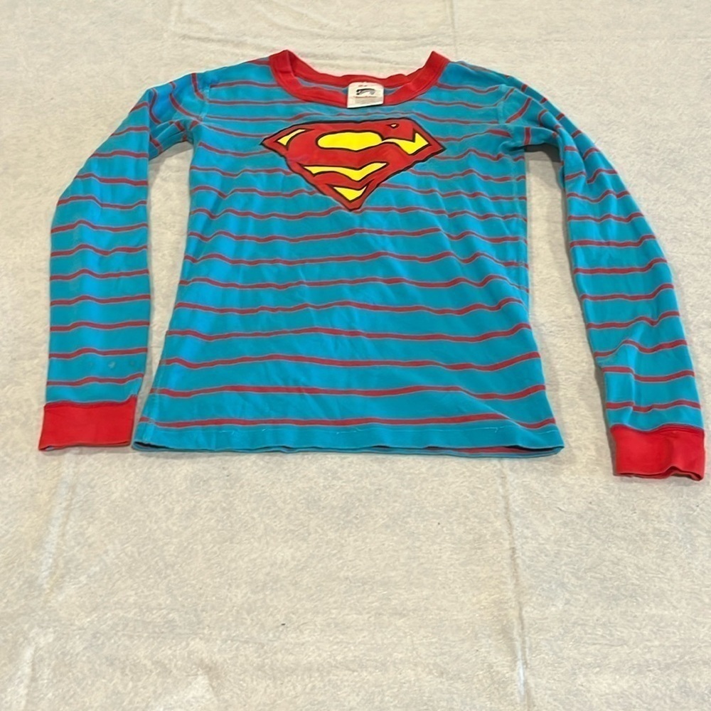 Boys, Superman, long sleeve 100% cotton shirts size 12